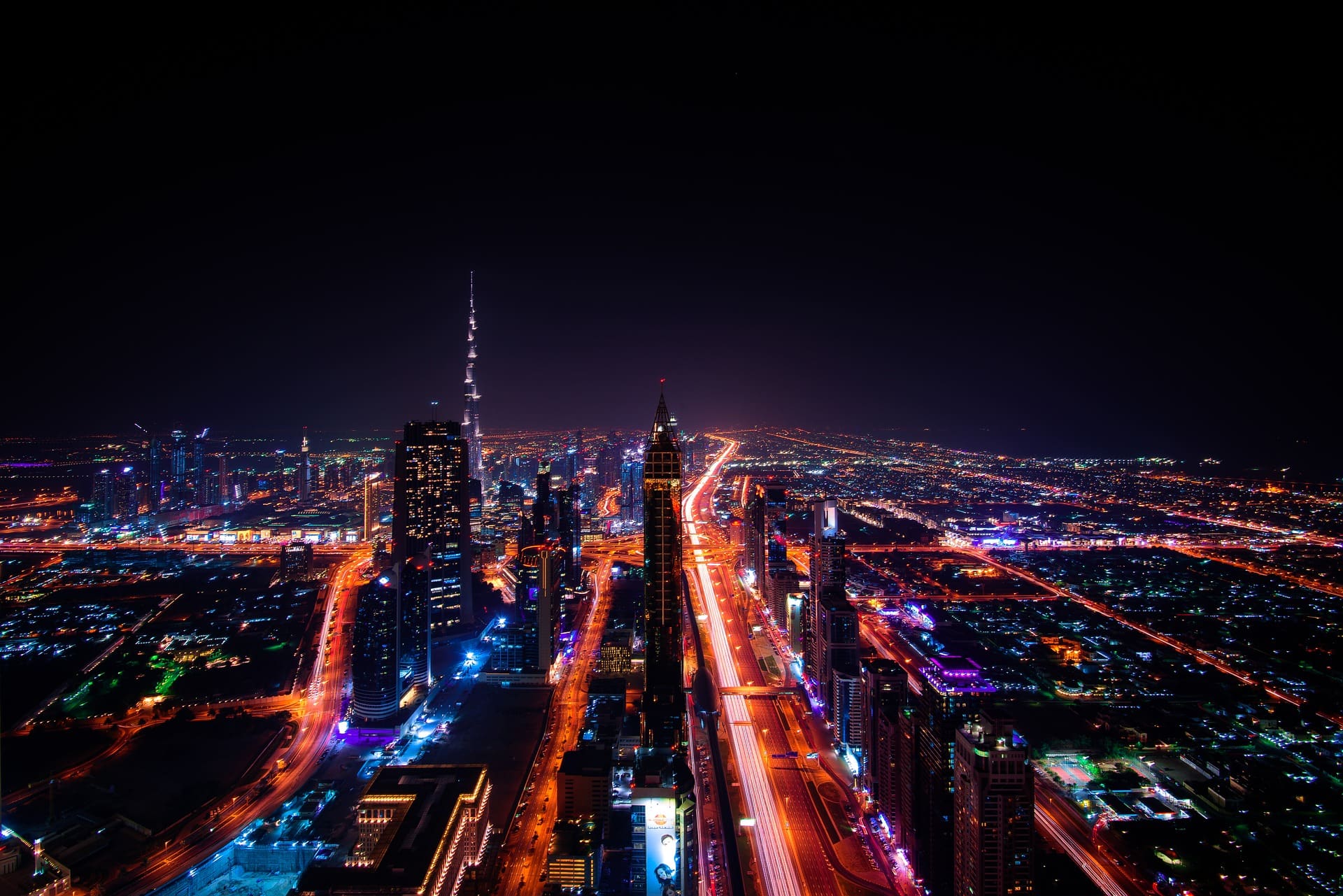Night skyline and city lights for China travel planning